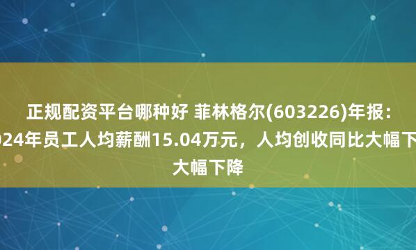 正规配资平台哪种好 菲林格尔(603226)年报：2024年员工人均薪酬15.04万元，人均创收同比大幅下降