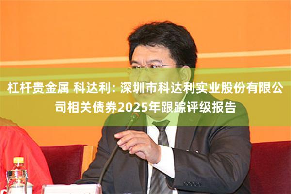 杠杆贵金属 科达利: 深圳市科达利实业股份有限公司相关债券2025年跟踪评级报告